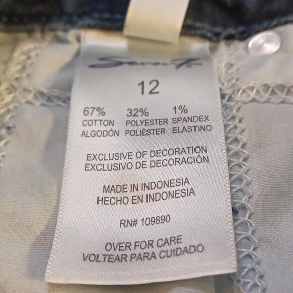 7 SEVEN Women's Bermuda  Denim Jeans Shorts. Size 12 - Picture 12 of 13